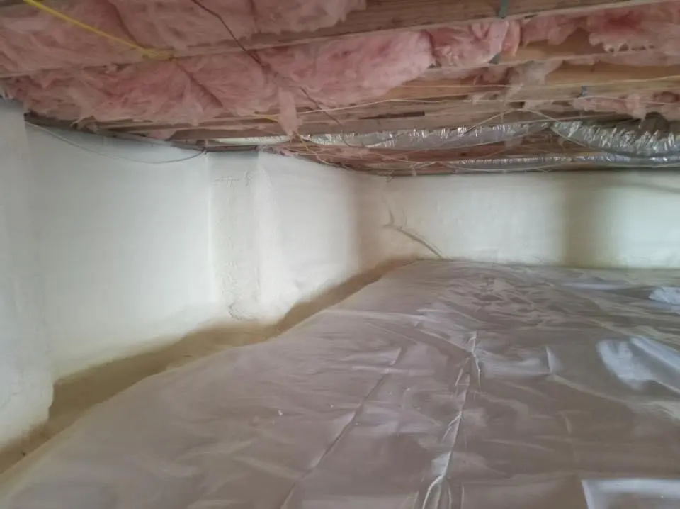 Crawl space encapsulation with closed-cell spray foam for Roof Leak Repair in Payette